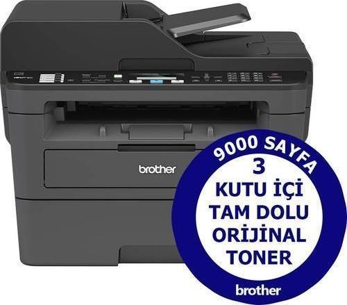 MFC-L2716DW-3T 3 Orjinal Tonerli Wi-Fi Fotokopi Fax Tarayıcı Lazer Yazıcı