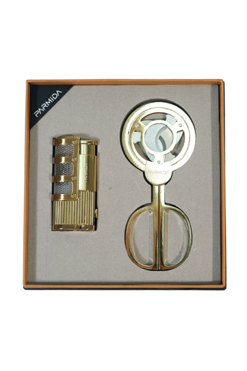 3 Torch Gold Çakmak Gold Makas İkili Puro Seti