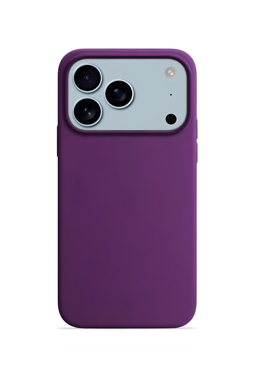 iPhone 17 Pro 6.3'' Soft Touch Lansman Silikon Kılıf Derin Mor