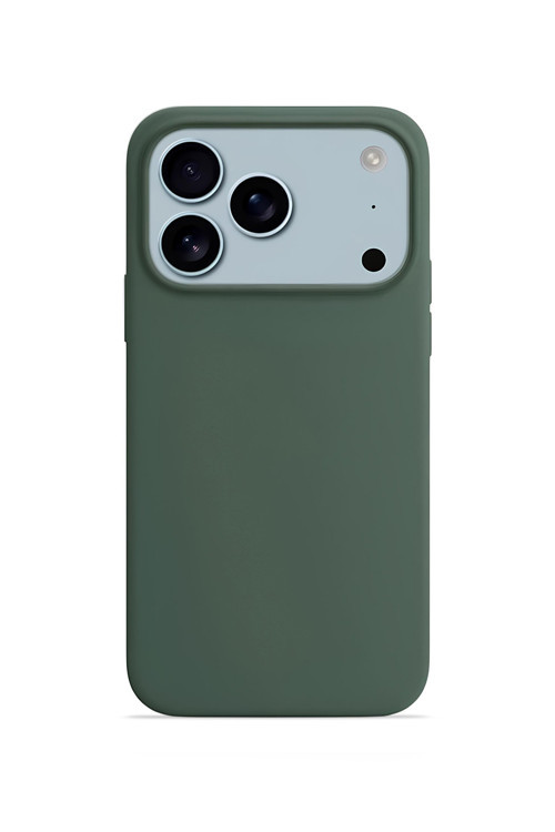 iPhone 17 Pro 6.3'' Soft Touch Lansman Silikon Kılıf Haki