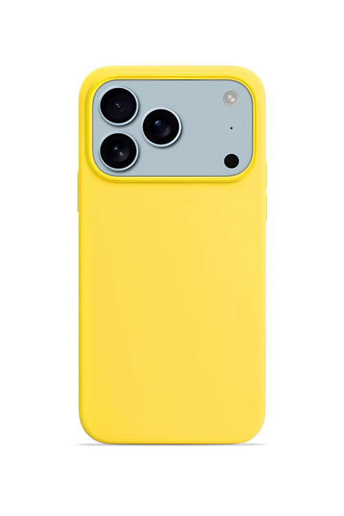 iPhone 17 Pro 6.3'' Soft Touch Lansman Silikon Kılıf Limon Sarısı