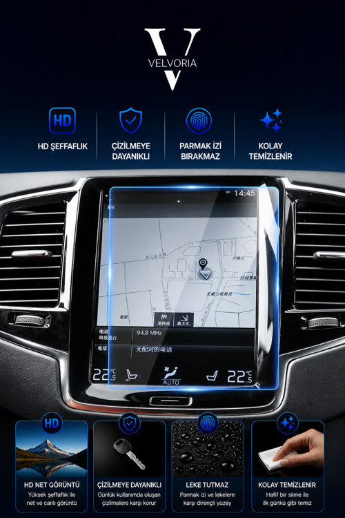 Volvo S90 8.7" Multimedya Navigasyon Nano Glass Ekran Koruyucu 2018-2021
