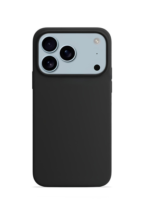 iPhone 17 Pro 6.3'' Soft Touch Lansman Silikon Kılıf Mat Siyah