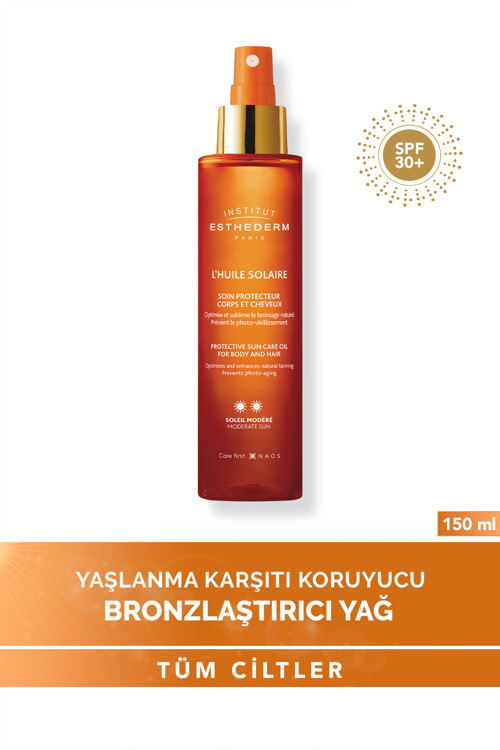 Sun Oil Moderate Sun Foto Yaşlanma Karşıtı Spf30 Güneş Koruyucu Bronzlaştırıcı Kuru Yağ 150Ml