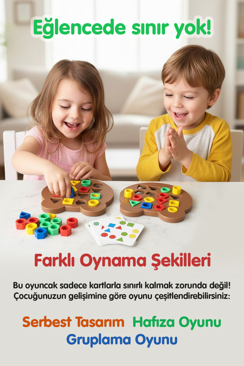 Eğitici Şekil oyuncağı Ayı Geometrik Şekil parça yerleştirmeli zeka Oyuncak