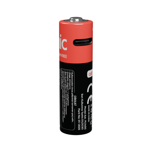 ASONIC PL1400 AA Şarjlı Pil 1.5Volt 1400mAh/2600mwh Type-C ile Kolay Şarj 2 li Paket (USB To Type-C