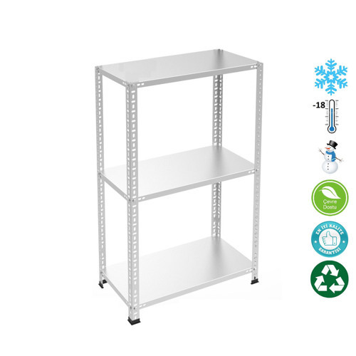 3 Katlı Paslanmaz Krom Raf Inox Soğuk Oda Rafı Buzhane Rafı Mutfak Banyo Islak Zemin Rafı Akvaryum Rafı 59x93 cm-200 cm-1.50 mm