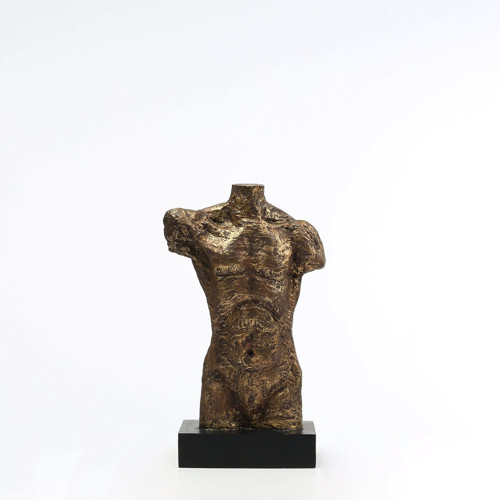 DEKORATİF ERKEK TORSO ANTİK GOLD-19X9X32,5CM