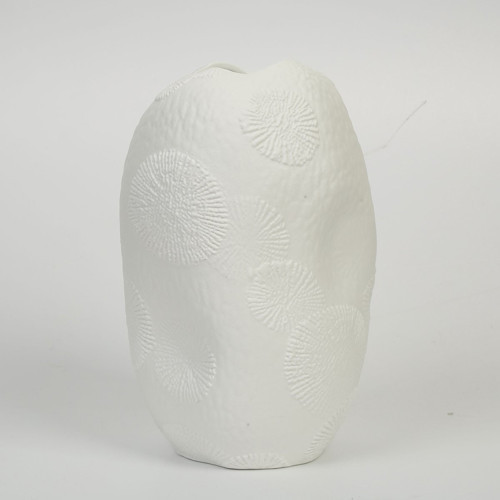 BEYAZ FOSİL VAZO 26*27*20 CM