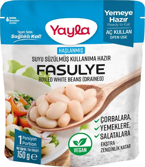 Haşlanmış Suyu Süzülmüş Fasulye 150 gr