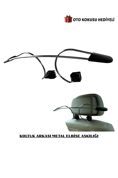 Koltuk Arkası Metal Elbise Askılığı Kıyafet Askısı Kırışıklık Önleyici Tasarım Metal Askılık Araç İçi Oto