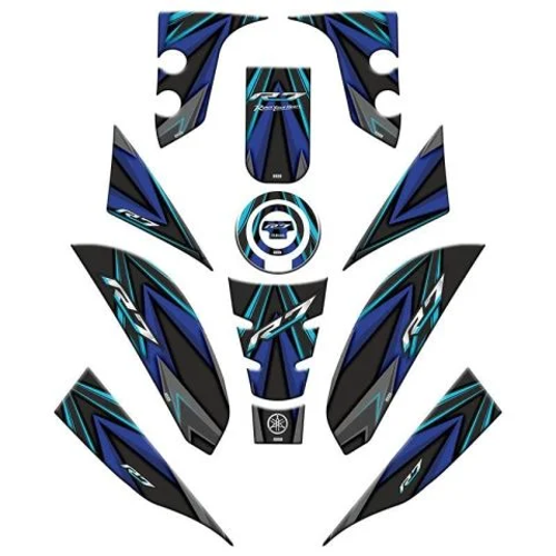 Yamaha R7 2021 - 2025 Uyumlu Full Tank Pad Set 004