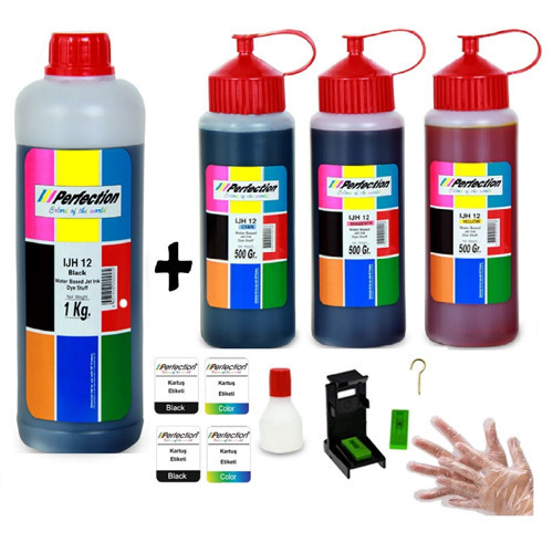 Canon Uyumlu TS3450 Kartuş Dolum Seti 1 kg. + 3 x 500 gr. Kartuş No : PG46 CL56