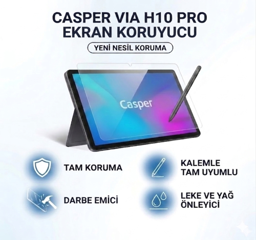 Casper Pad H10 Pro 12.6" Uyumlu Kırılmaz Esnek Nano Ekran Koruyucu