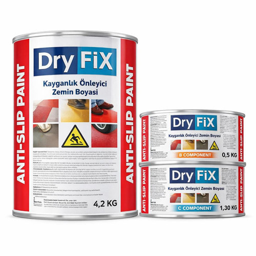 Anti Slip Paint Kayganlık Önleyici Zemin Boyası 6 Kg Ral 7040 Gri
