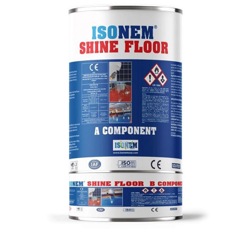 İsonem Shine Floor Solvent Bazlı Fayans Boyası 4.5 Kg Siyah