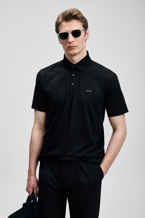 Hudson Smart Erkek Polo Tişört Siyah