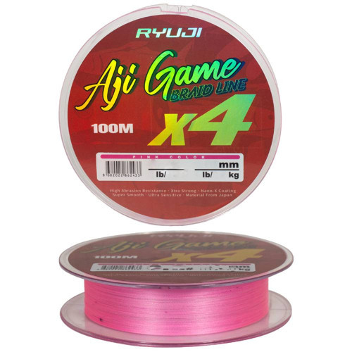 Aji Game 4x 100m Pembe LRF İp Misina 0,3pe 0,04mm 3,5 kg