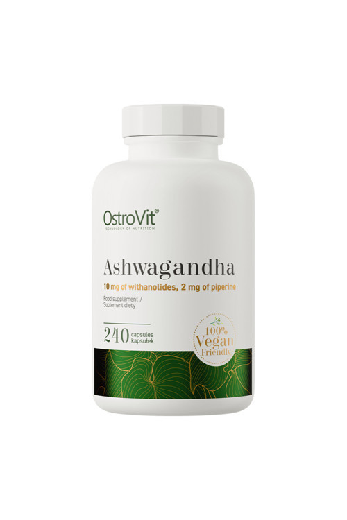 Ashw.aga.nd.ha (Hint Ginsengi) 240 Kapsül | 10 Mg Withanolid + 2 Mg Piperin | Vegan Bitkisel Takviye