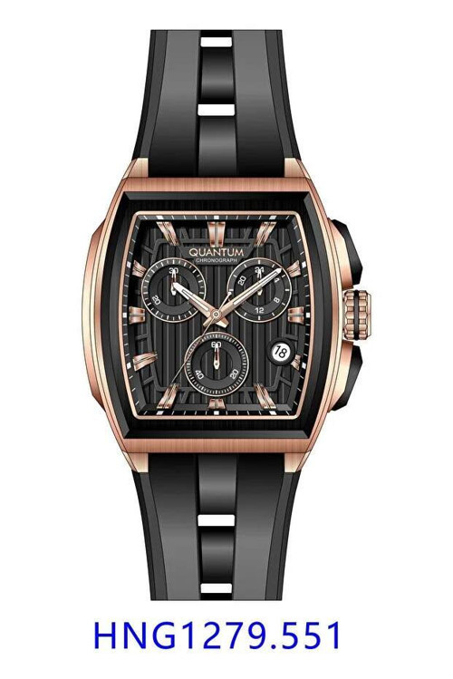 HNG1279.551 Quartz Silikon Siyah 47 mm Erkek Kol Saati