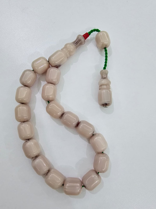 Zeyzun Usta İmzalı Bilek Boy Efe Maskot Sıkma Kehribar Tespih 13,5 x 16 mm Kapsül Kesim