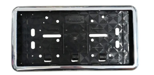 Çerçeveli Dikdörtgen Plakalık Plaka Altlığı Krom Nikelajlı 32X17CM 1 Adet