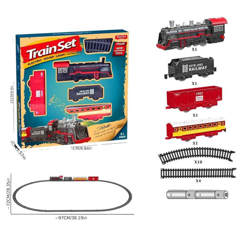 ŞİMŞEK BJ2308A TREN SETİ SESLİ IŞIKLI 18 PARÇA 3+