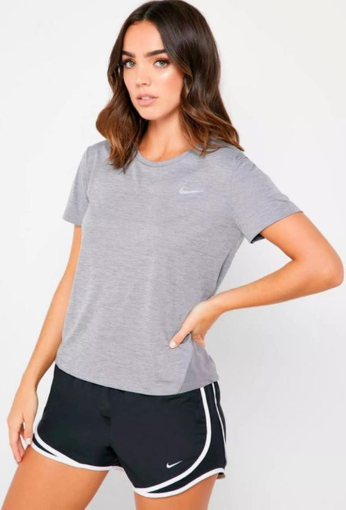 Miler Top Kadın Gri Koşu Tişört