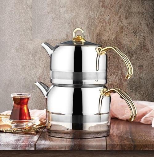 Enza Gold Line Orta Boy Çaydanlık Takımı