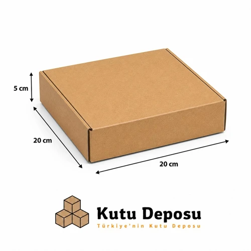 20X20X5 Cm E-Ticaret Ve Kargo Kutusu (100 Adet)