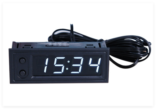 Dijital Termometre Voltmetre ve Saat Komponent Led 22mm Beyaz