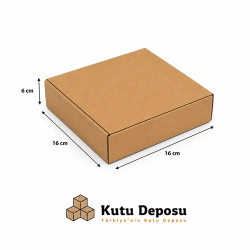 16X16X6 Cm E-Ticaret Ve Kargo Kutusu (100 Adet)