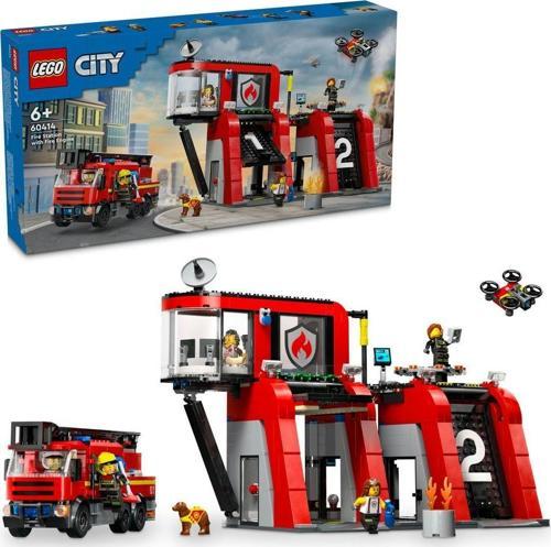City İtfaiye Kamyonlu İtfaiye Merkezi 60414 Lisanslı Ürün