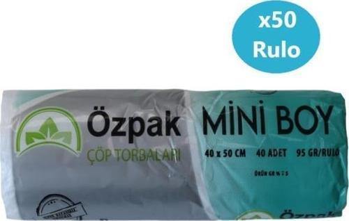 Özpak Mini Boy Çöp Torbası 40x50 cm Beyaz 50 Rulo 2000 Adet