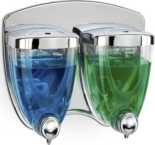 FLS F038 İkiz Sıvı Sabunluk Krom Kaplama 350+350 ml