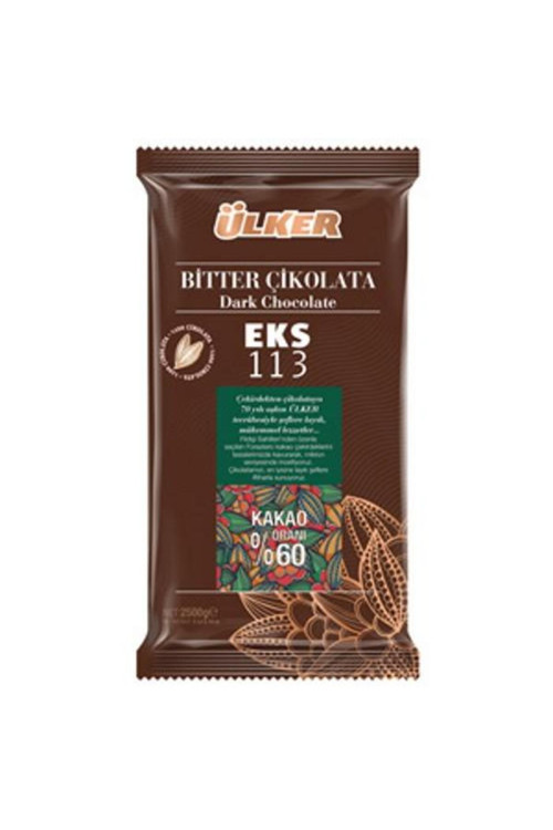 Bitter Kuvertür Çikolata %60 2,5 kg (Eks 113)