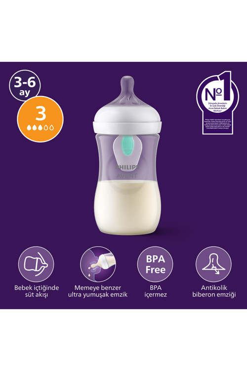 Anti-kolik Biberon 260 ml, 1+ Ay, SCY673/01