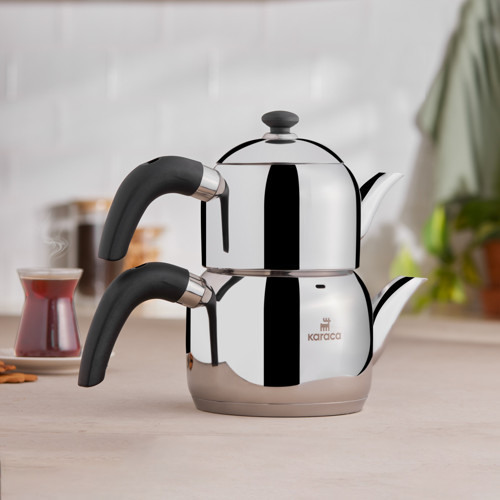 Edge Mini İndüksiyon Tabanlı Çaydanlık Takımı Siyah