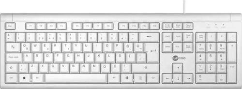 Lenovo Lecoo KB101 USB Kablolu Klavye Q Beyaz