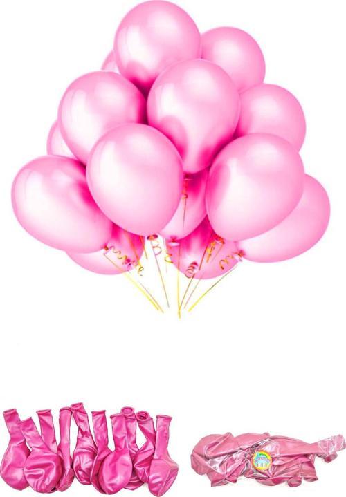 Metalik Parlak Renkli 10'lu Paketli Balon 12 Inç - Pembe