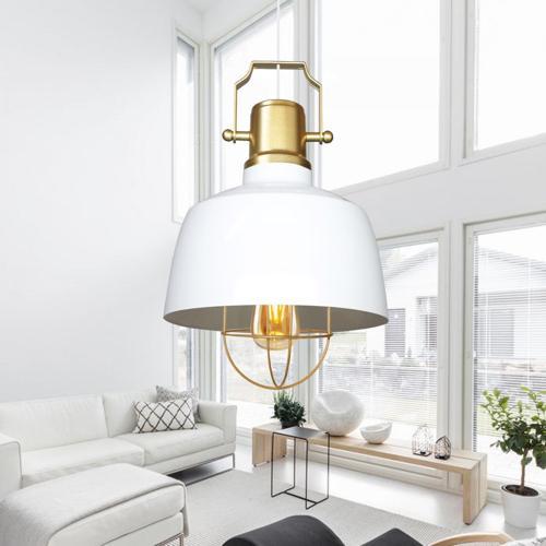 Retro Beyaz Gold Detaylı Kafes Sarkıt No: 3 AYD-3340