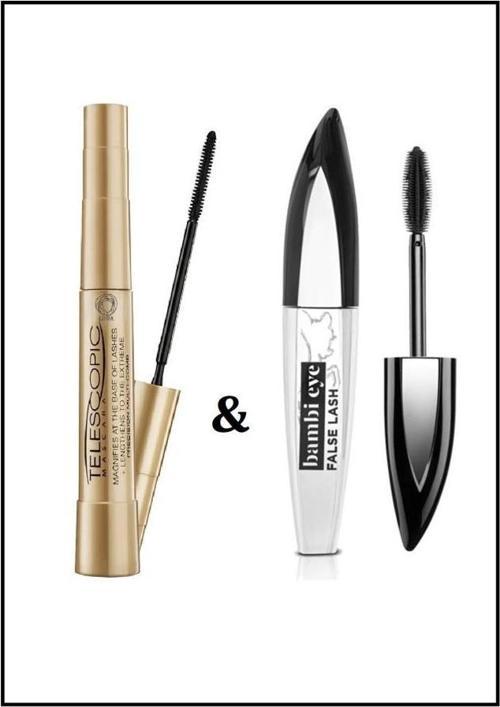 Telescopic Gold Maskara & Bambi Eye False Lash Ceylan Göz Etkili Ekstra Siyah Maskara 2'li Set