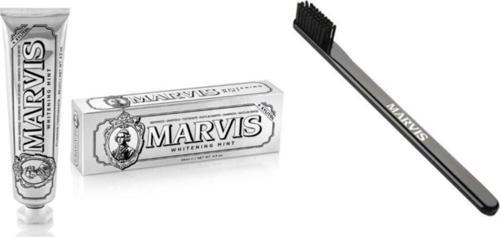 Whitening Mint Beyazlatıcı Diş Macunu 85 ml Ve Black Mediım Orta Sert Diş Fırçası