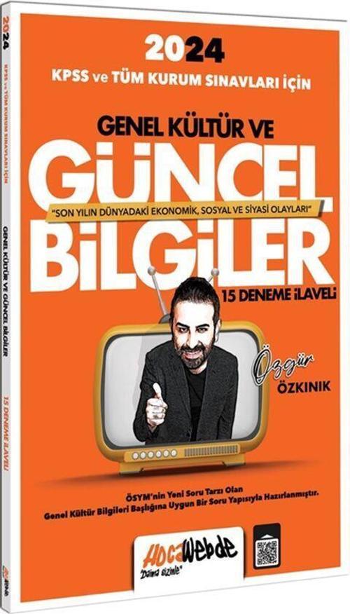 2024 KPSS ve Tüm Kurum Sınavları İçin Güncel Bilgiler 15 Deneme İlaveli HocaWebde Yayınları