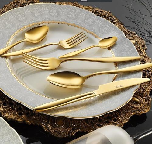 Ceyda 36 Parça Gold Çatal Kaşık Bıçak Takımı