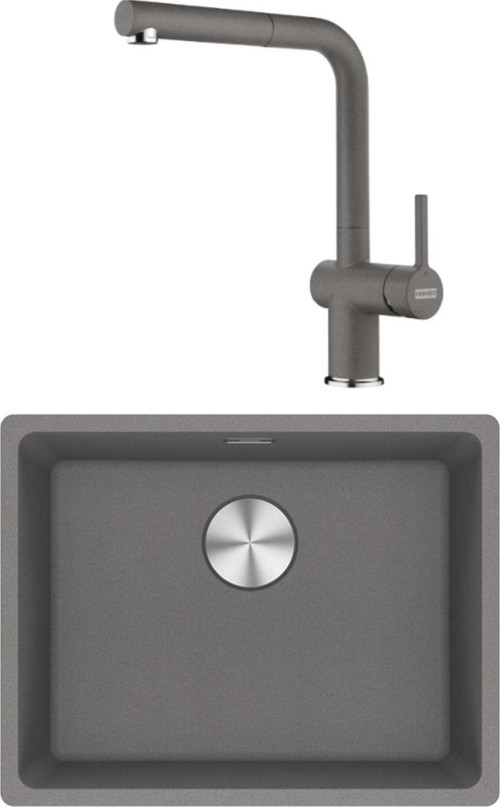 Evye MRG 110-52 Stone Grey / Active Plus Doccia Mutfak Armatürü, Stone Grey, Spiralli Başlık