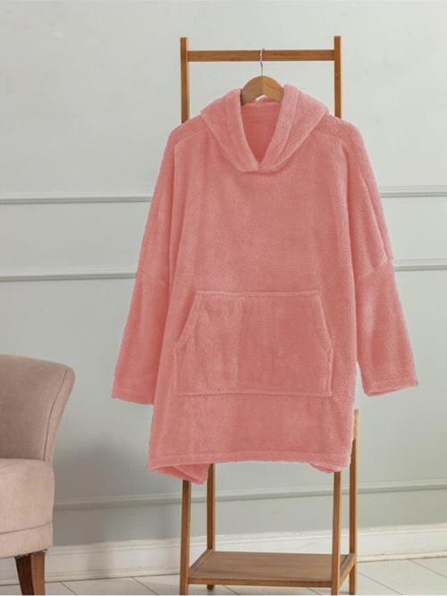  Wellsoft Kapşonlu Giyilebilir Tv Battaniyesi Unisex Over Size
