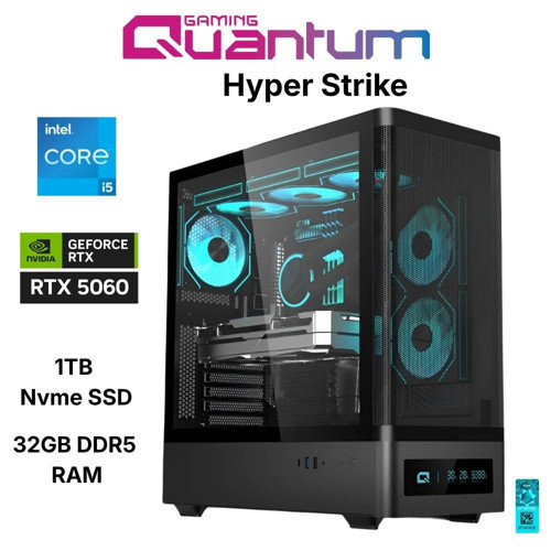 Hyper Strike i5-14400F 32GB DDR5 1TB NVMe RTX5060 8GB Masaüstü Oyun Bilgisayarı