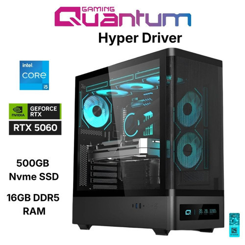 Hyper Driver i5-14400F 16GB DDR5 500GB NVMe RTX5060 8GB Masaüstü Oyuncu Bilgisayarı