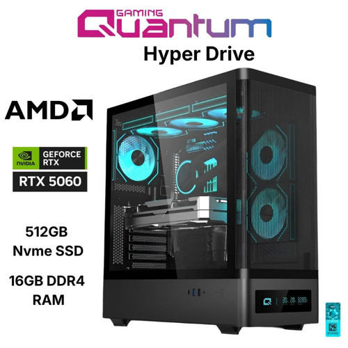 Hyper Drive Ryzen 7 5700X 16GB DDR4 512GB NVMe RTX5060 8GB Oyuncu Bilgisayarı